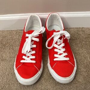 Amazon Red and White Men's Sneakers